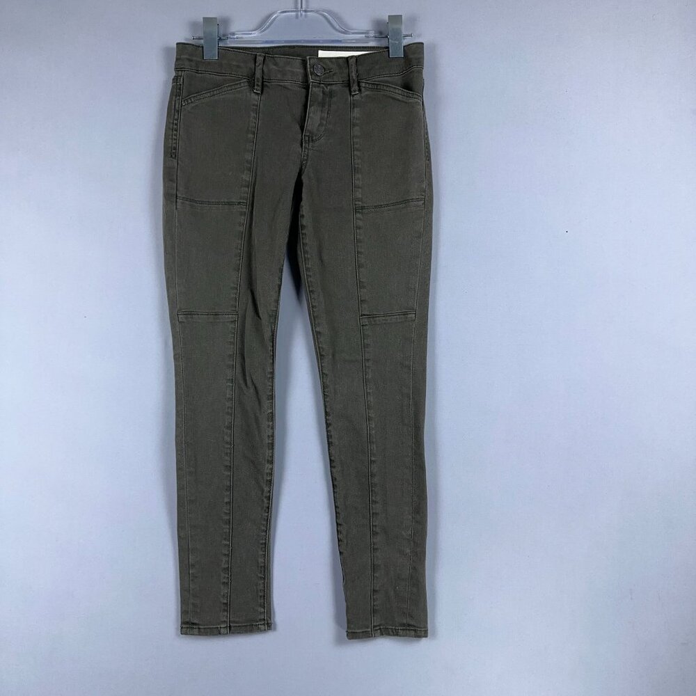 Treasure & Bond Skinny Jeans Womens Size W28 Stretch Mid-Rise Olive Green